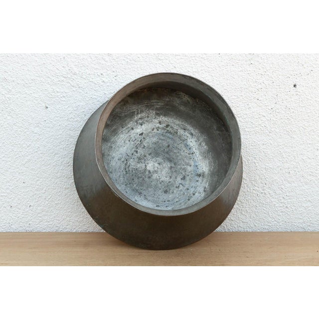 15" Dm Antique Copper Cauldran Pot For Sale - Image 4 of 8