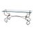 Mid-Century French Neo-Classical Style Wrought Iron Glass Top Console Table Credenza For Sale