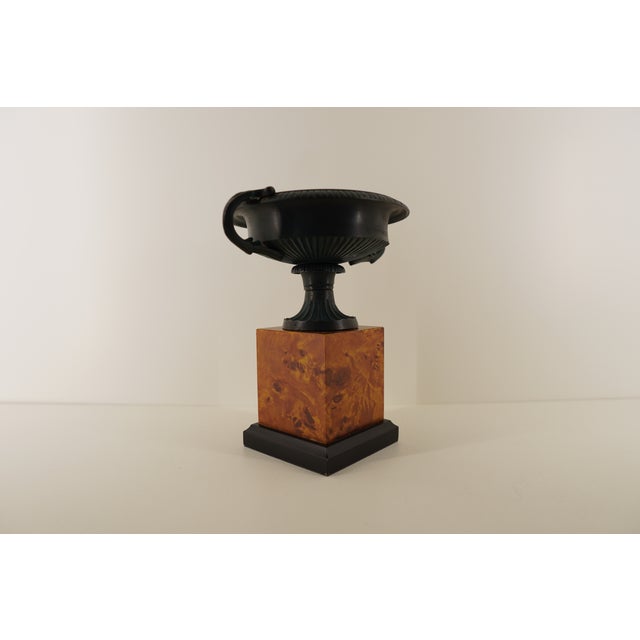 Brown Vintage San Pacific Neoclassical Style Bronze Tazza For Sale - Image 8 of 14