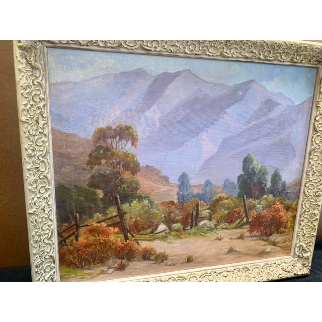 1920s Early 20th Century California Impressionist Plein Air Landscape Painting Attributed to Dana Bartlett For Sale - Image 5 of 8