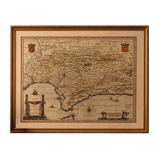 Blaeu Andalusia Map, 1642 For Sale - Image 11 of 11