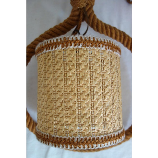 Rope Chandelier from Audoux Minet, France, 1950s For Sale - Image 4 of 15