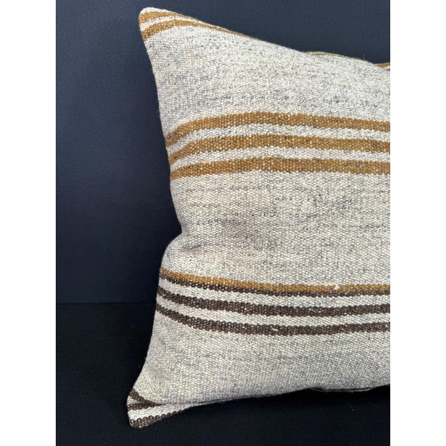 Turkish Hemp Pillow Cushion Natural Beige Brown Cushion Cover 20x20 #30595 Enhance your home decor with our Kilim Pillow...