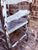 Pair of Early 20th Century Rush Seat Ladderback Side Chairs With Distressed White Chippy Paint Finish For Sale - Image 9 of 12