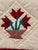 1970s Vintage Traditional Americana "Carolina Lilly" Quilt Textile Art, Red, Turquoise, Off-White For Sale - Image 5 of 10