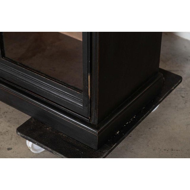 Large 19th Century English Ebonised Mahogany Glazed Cabinet, 1880 For Sale - Image 14 of 17