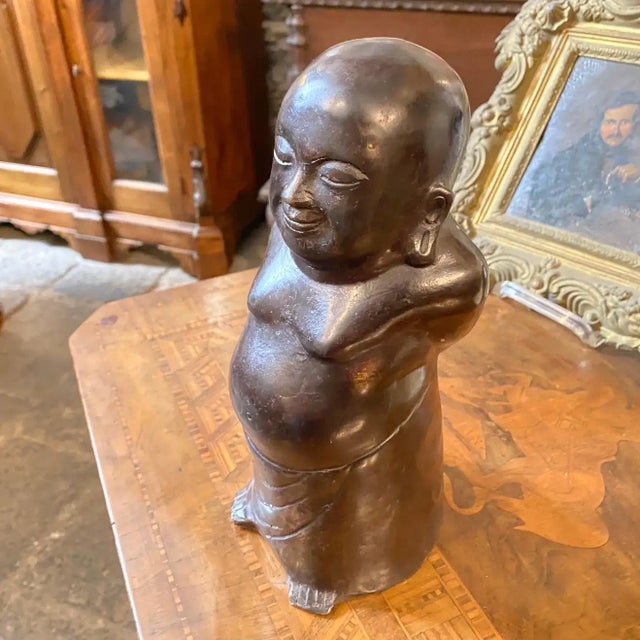 Late 19th Century Bronze Chinese Buddha Sculpture For Sale - Image 9 of 13