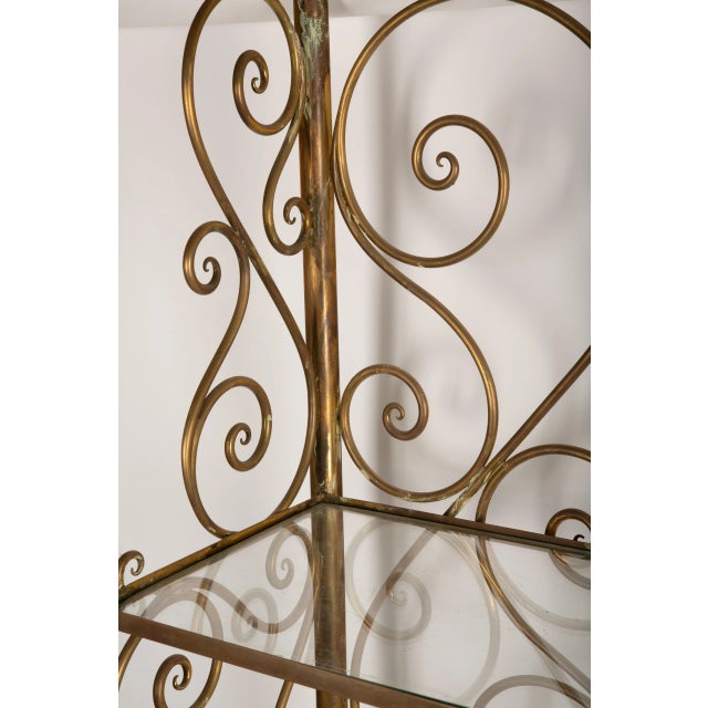 Brass Ornate 19th-Century Italian Brass Baker's Rack For Sale - Image 8 of 12