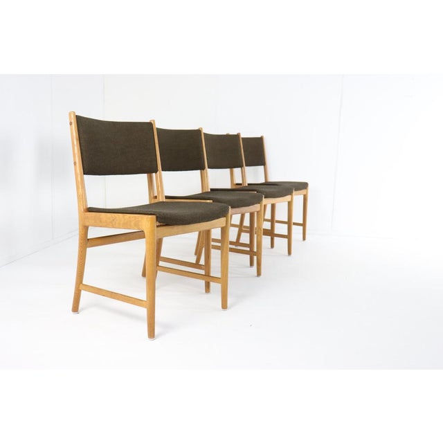 Wood Dining Chairs attributed to Kai Lyngfeldt Larsen for Soren Willasden, 1970s, Set of 4 For Sale - Image 7 of 15