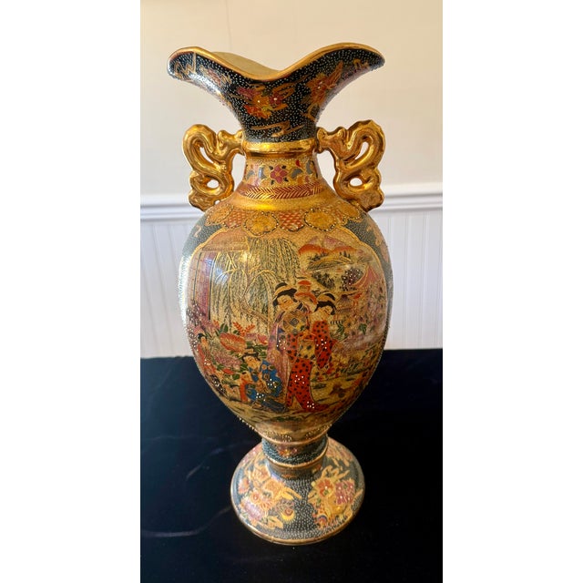 Royal Satsuma Floor Vase For Sale - Image 4 of 18
