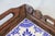 Blue Vintage Hand Carved Mexican Wood and Ceramic Tile Tray For Sale - Image 8 of 9