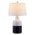 Metal Safavieh Dani Ceramic Table Lamp - White/Navy Blue For Sale - Image 7 of 7