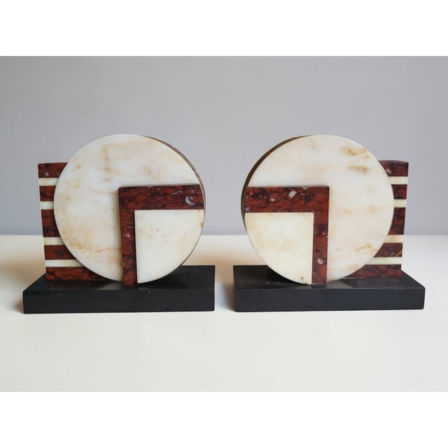 Art Deco Marble Bookends, France, 1930s, Set of 2 For Sale - Image 6 of 8