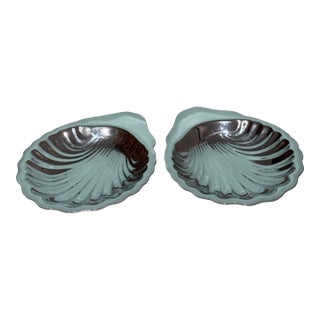 1960s Oneida Silver Plate Seashell Serving Tray For Sale