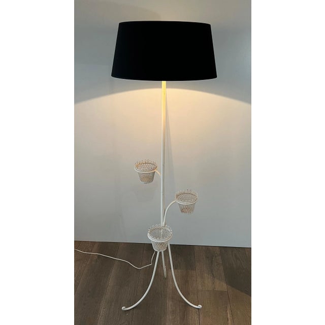Mid-Century Modern 1950 Cap D'ail Collection Floor Lamp Plant Holder by Mathieu Matégot For Sale - Image 3 of 12