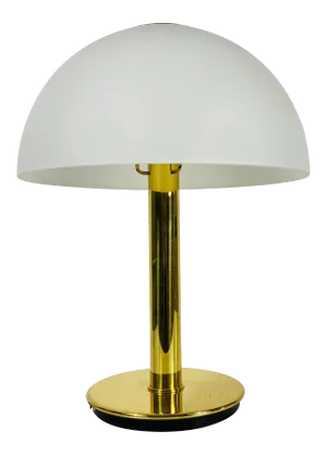 German Midcentury Solid Brass Table Lamp by Limburg, 1960s