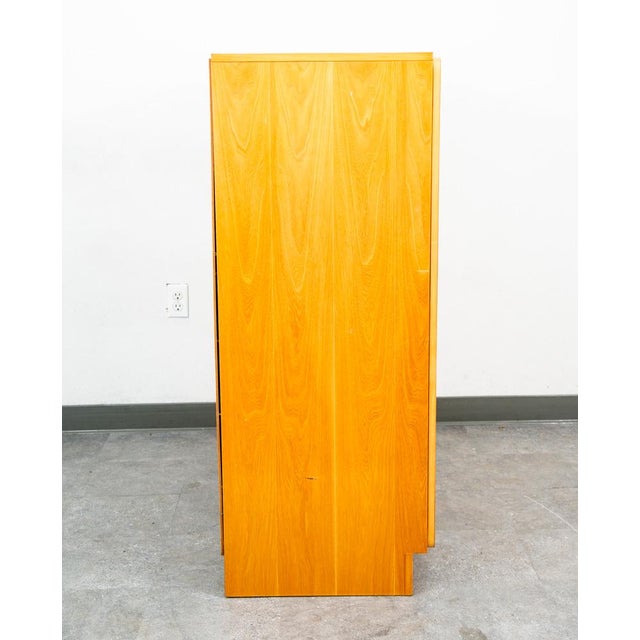 Mid-Century Modern Mid Century Danish Modern Highboy Dresser Cabinet 6 Drawers Blonde Canadian MCM For Sale - Image 3 of 12