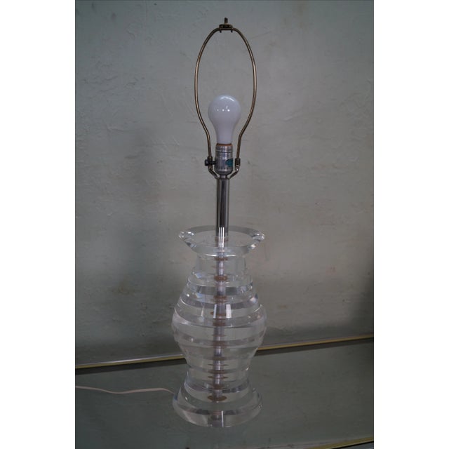 Mid-Century Modern Lucite Lamp by George Bullio For Sale - Image 4 of 10