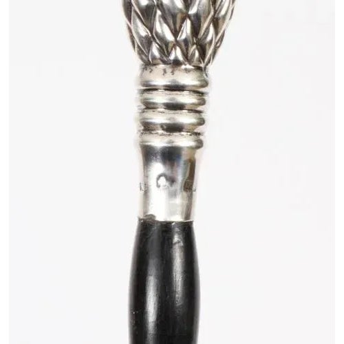 Antique French Silver Walking Cane Stick For Sale - Image 3 of 7