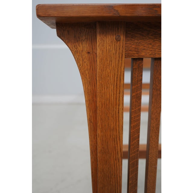 Brown Stickley King Size Mission Oak Bed For Sale - Image 8 of 12