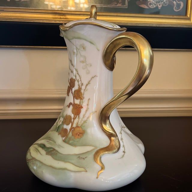 16th Century Antique Limoges Old Abbey Signed Tea Pot For Sale - Image 5 of 8