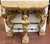 Late 20th Century Neoclassical Cast Stone Iron & Brass Angel Caryatid Console Table For Sale - Image 5 of 12