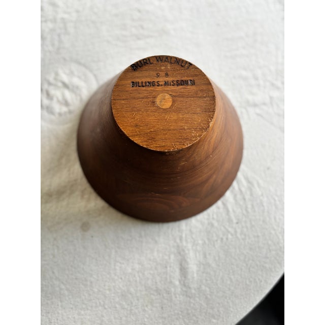 Mid 20th Century Burl Walnut Bowl For Sale - Image 5 of 15