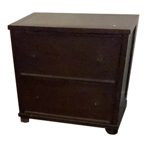 Modern Pottery Barn Aris Bottom Piece-Divided 2 Drawer Cabinet in Brown Wood