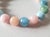 Contemporary Aquamarine Morganite Beryl Beaded Necklace With Silver Clasp Porcelain Cameo Clasp For Sale - Image 3 of 11