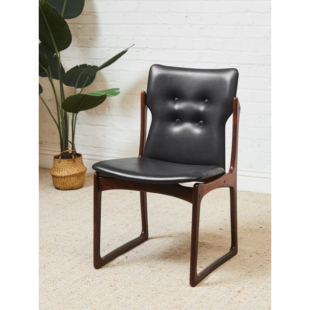 Vamdrup Stolefabrik Rare Set of Danish Vamdrup Stolefabrik Rosewood Dining Chairs Vendor Vintage For Sale - Image 4 of 9