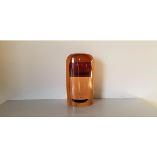 Mid-Century Modern Paul La Montagne Modernist Art Wood Vase For Sale - Image 3 of 10