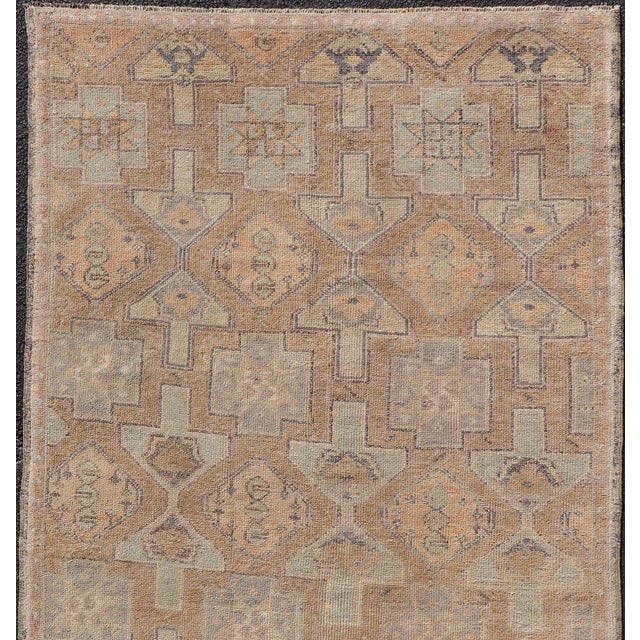 Mid 20th Century Antique Konya Rug With Soft Sand, Warm Beige, Pale Taupe, and Faded Clay For Sale - Image 5 of 12
