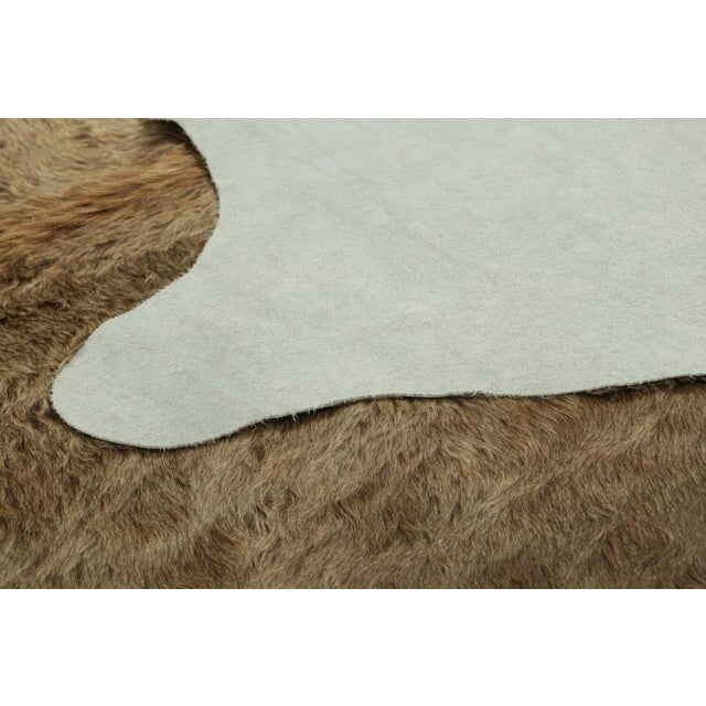 Animal Skin Rug & Kilim’s Extra Large Cowhide Rug in Beige-Brown and Cream Tones For Sale - Image 7 of 7
