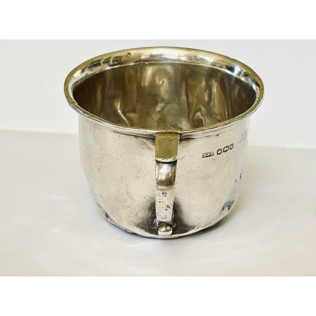 Traditional Antique 1914 Sterling Silver Child's Baby Cup, Baker & Staniforth Sheffield, 92g For Sale - Image 3 of 9