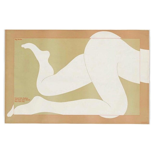 White Art Sale 60s Vintage Pop Art Abstract Milton Glaser Big Nudes Exhibition Poster School Visual Arts New York City For Sale - Image 8 of 8