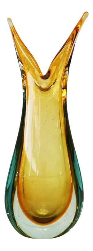 Single Flower Vase in Murano Submerged Glass by Archimede Seguso for Seguso Vetri Darte, 1940