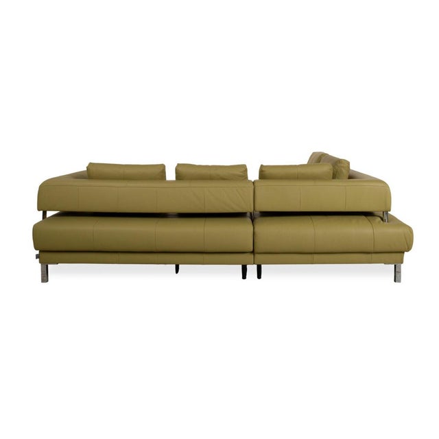 Leather Brand Face Corner Sofa in Green with Electric Function from Ewald Schillig For Sale - Image 17 of 18