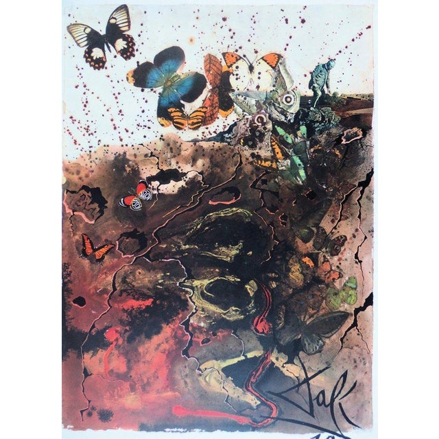 Salvador dali (1904-1989) auvergne original lithograph and heliogravure (ateliers matthieu et draeger) signed in the plate...