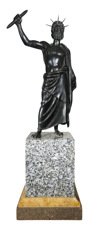 Sculpture of Jupiter, 18th Century, Bronze