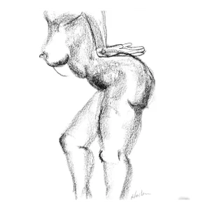 "Diva" Fine Art Charcoal on Paper Drawing