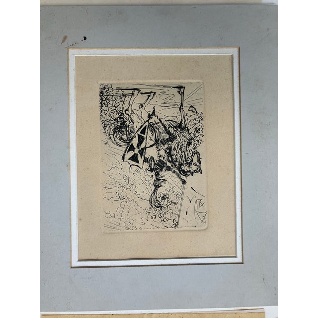 Figurative 1965 Original Salvador Dali Etching “El Cid” Collectors Guild Ltd. For Sale - Image 3 of 4