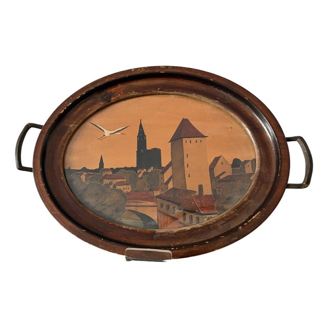 Antique Wooden Tray, 1890s For Sale