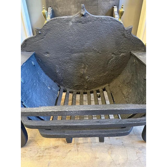 Large Late 18th Century English Wrought Iron Fire Grate, 1780s For Sale - Image 6 of 11