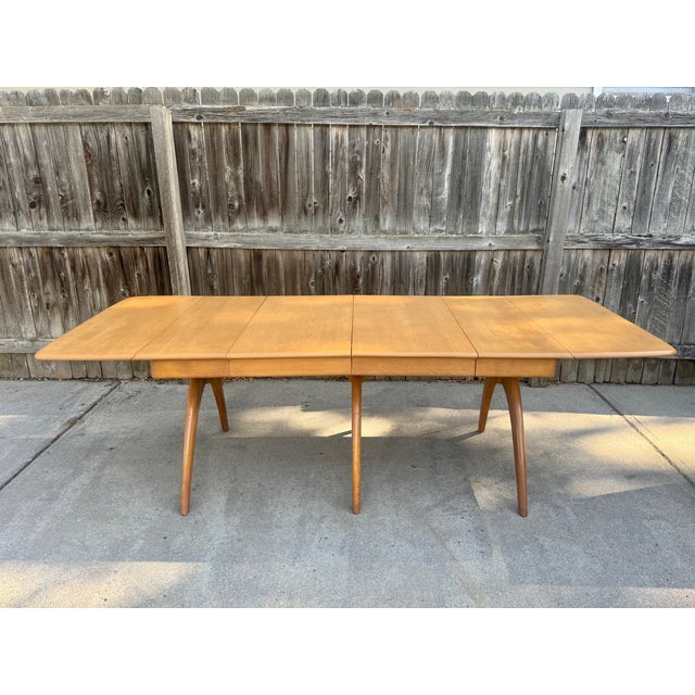 Mid-Century Modern Heywood Wakefield Extension Dining Table For Sale - Image 3 of 10