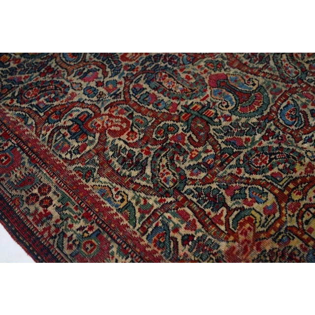 Cream Antique Malayer 4'3'' X 6'5'' For Sale - Image 8 of 12