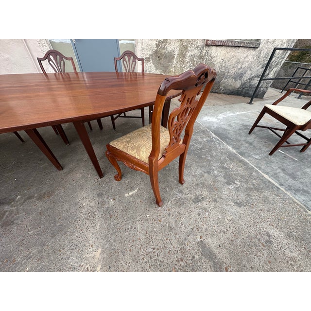 Rare Georgian Solid Mahogany 10’ X 5’ Large Oval Drop Leaf Irish Wake Table, 19th Century For Sale - Image 10 of 12