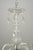 Vintage Art Deco crystal chandelier with glass arms, bobeches, and crystal drops. There are faceted glass beads and...