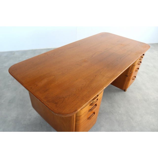 Large Vintage Swedish Desk, 1960s For Sale - Image 4 of 11