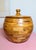 Mid-Century Hand Turned Wood Jar Segmented Artisan Signed For Sale - Image 4 of 8