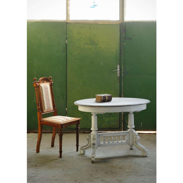 Brown Oval-Shaped Salon Coffee Table, 1800s For Sale - Image 8 of 9